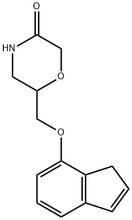 6-(((1H-Inden-7-yl)oxy)Methyl)Morpholin-3-one Struktur