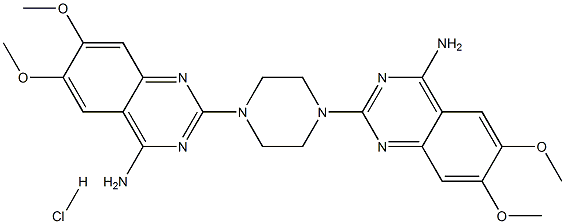 2,2'-(1,4-Piperazinediyl)bis[6,7-dimethoxy-4-quinazolinamine] hydrochloride Struktur