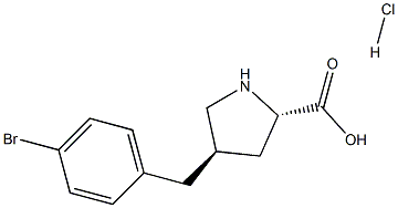 反式-4-(4-溴芐基)-L-脯氨酸鹽酸鹽, 1049734-21-5, 結構式