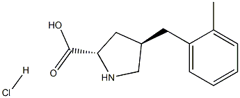 反式-4-(2-甲基芐基)-L-脯氨酸鹽酸鹽, 1049734-41-9, 結(jié)構(gòu)式