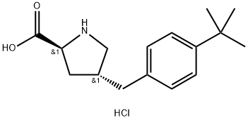 (2S,4R)-4-(4-tert-butylbenzyl)pyrrolidine-2-carboxylic acid hydrochloride Struktur