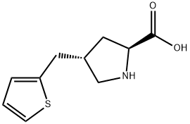 (2S,4S)-4-(thiophen-2-ylMethyl)pyrrolidine-2-carboxylic acid Struktur