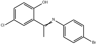 2-(1-((4-BroMophenyl)iMino)ethyl)-4-chlorophenol Struktur