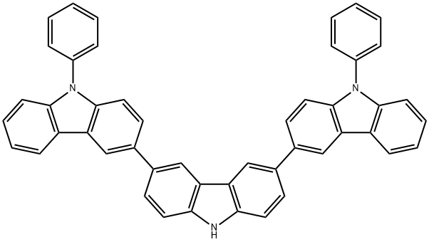 3,6-bis(9-phenyl-9H-carbazol-3-yl)-9H-carbazole Struktur