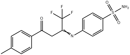 4-[[3-(4-Methylphenyl)-3-oxo-1-(trifluoroMethyl)propylidene]aMino]benzenesulfonaMide Struktur