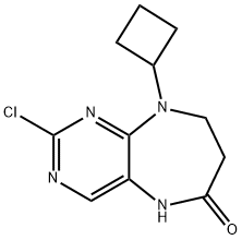 2-Chloro-9-cyclobutyl-8,9-dihydro-5H-pyriMido[4,5-b][1,4]diazepin-6(7H)-one Struktur