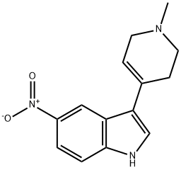 1H-Indole, 5-nitro-3-(1,2,3,6-tetrahydro-1-Methyl-4-pyridinyl)- Struktur