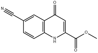 6-Cyano-4-oxo-1,4-dihydro-quinoline-2-carboxylic acid Methyl ester Struktur