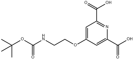 4-(2-(tert-butoxycarbonylaMino)ethoxy)pyridine-2,6-dicarboxylic acid Struktur