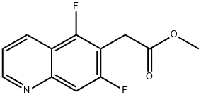 Methyl 2-(5,7-difluoroquinolin-6-yl)acetate Struktur