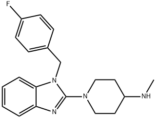 1-[1-(4-Fluorobenzyl)-1H-BenziMidazole-2yl]-N-Methyl-4-piperidineaMine Struktur