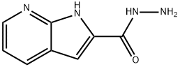 1H-Pyrrolo[2,3-b]pyridine-2-carbohydrazide Struktur