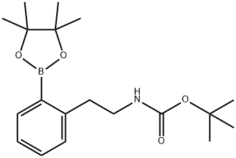 tert-butyl 2-(4,4,5,5-tetraMethyl-1,3,2-dioxaborolan-2-yl)phenethylcarbaMate Struktur