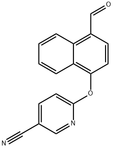 6-((4-ForMylnaphthalen-1-yl)oxy)nicotinonitrile Struktur