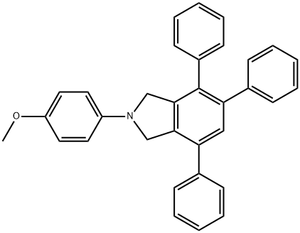 2-(4-Methoxyphenyl)-4,5,7-triphenylisoindoline Struktur