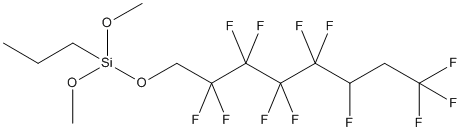 Dodecafluoroheptylpropyltrimethoxysilane Struktur