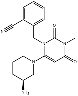 2-((6-(3-aMinopiperidin-1-yl)-3-Methyl-2,4-dioxo-3,4-dihydropyriMidin-1(2H)-yl)Methyl)benzonitrile Struktur