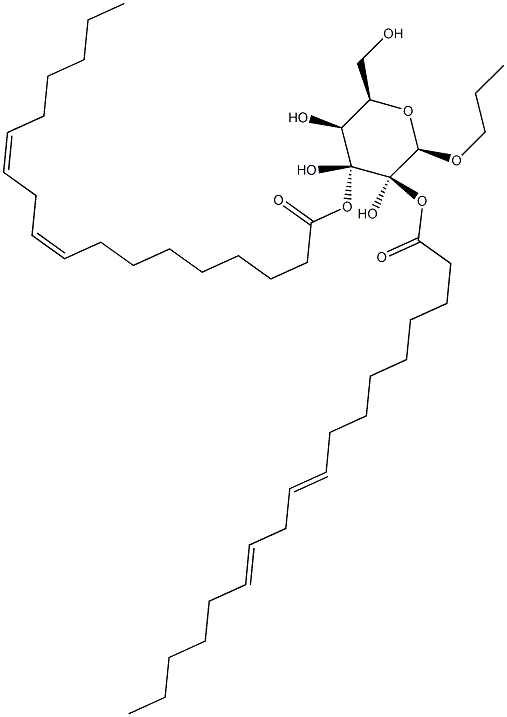 (2R)-2,3-Bis[[(9Z,12Z)-1-oxo-9,12-octadecadien-1-yl]oxy]propyl beta-D-galactopyranoside Struktur