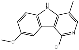 1-Chloro-8-Methoxy-4-Methyl-5H-pyrido[4,3-b]indole Struktur