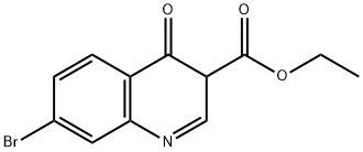 3-Quinolinecarboxylic acid, 7-bromo-3,4-dihydro-4-oxo-, ethyl ester Struktur