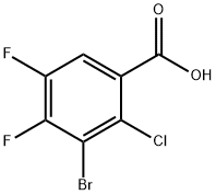 3-BroMo-2-chloro-4,5-difluorobenzoic acid Struktur