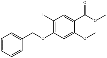 Methyl 4-(benzyloxy)-5-iodo-2-Methoxybenzoate Struktur