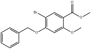 Methyl 4-(benzyloxy)-5-broMo-2-Methoxybenzoate Struktur