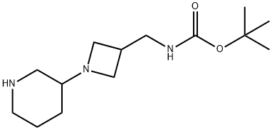 tert-Butyl ((1-(piperidin-3-yl)azetidin-3-yl)Methyl)carbaMate Struktur