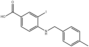 3-Iodo-4-((4-Methylbenzyl)aMino)benzoic acid Struktur