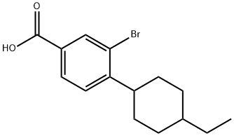 3-BroMo-4-(4-ethylcyclohexyl)benzoic acid Struktur