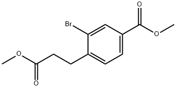 Methyl 3-broMo-4-(3-Methoxy-3-oxopropyl)benzoate Struktur