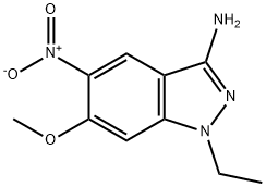 1-Ethyl-6-Methoxy-5-nitro-1H-indazol-3-aMine Struktur