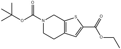 6-tert-Butyl 2-ethyl 4,5-dihydrothieno[2,3-c]pyridine-2,6(7H)-dicarboxylate Struktur