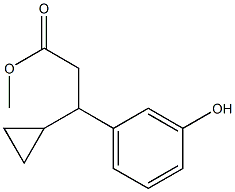 Methyl 3-cyclopropyl-3-(3-hydroxyphenyl)propanoate Struktur