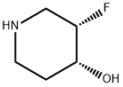 (3S,4R)-3-Fluoro-4-piperidinol hydrochloride Struktur