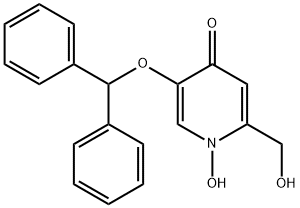 4(1H)-Pyridinone, 5-(diphenylMethoxy)-1-hydroxy-2-(hydroxyMethyl)- Struktur