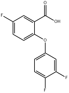 2-(3,4-difluorophenoxy)-5-fluoronicotinic acid Struktur