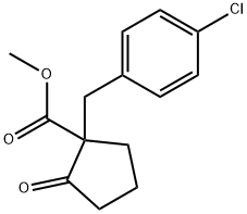 1-[(4-Chlorophenyl)Methyl]-2-oxocyclopentanecarboxylic Acid Methyl Ester Struktur