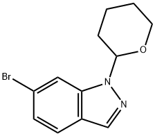 6-broMo-1-(tetrahydro-2H-pyran-2-yl)-1H-indazole Struktur