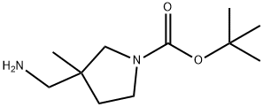 1-BOC-3-(氨基甲基)-3-甲基吡咯烷, 1158758-67-8, 結(jié)構(gòu)式