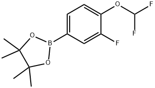 2-(4-DifluoroMethoxy-3-fluorophenyl)-4,4,5,5-tetraMethyl -[1,3,2]dioxaborolane Struktur