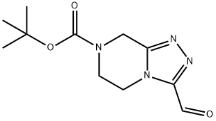 tert-Butyl 3-forMyl-5,6-dihydro-[1,2,4]triazolo[4,3-a]pyrazine-7(8H)-carboxylate Struktur