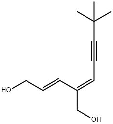 (2E,4E)-4-(4,4-DiMethyl-2-pentyn-1-ylidene)-2-pentene-1,5-diol Struktur