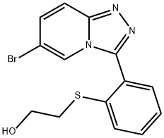 2-[[2-(6-Bromo-1,2,4-triazolo[4,3-a]pyridin-3-yl)phenyl]thio]ethanol Struktur