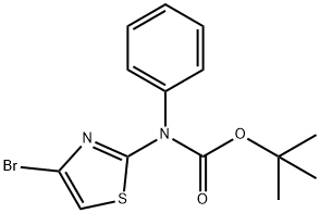 tert-Butyl (4-broMothiazol-2-yl)(phenyl)carbaMate Struktur