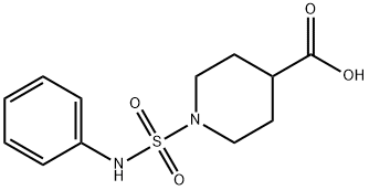 1-[(PhenylaMino)sulfonyl]-4-piperidinecarboxylic acid Structure