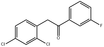 2-(2,4-Dichlorophenyl)-1-(3-fluorophenyl)ethanone Struktur