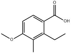 Benzoic acid, 2-ethyl-4-Methoxy-3-Methyl- Struktur