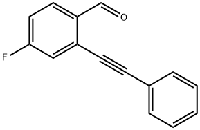 4-fluoro-2-(phenylethynyl)benzaldehyde Struktur