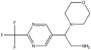 2-morpholino-2-(2-(trifluoromethyl)pyrimidin-5-yl)ethanamine Struktur